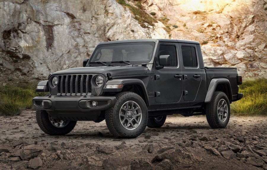 The Jeep Gladiator is a pickup truck version of the Wrangler.