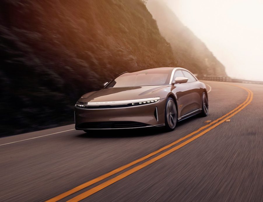 The Lucid Air driving