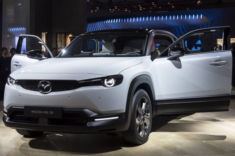 Mazda MX-30 on display at the 2019 Tokyo auto show