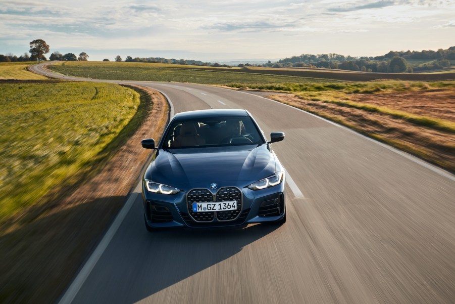 An image of the BMW 440i xDrive on the road.