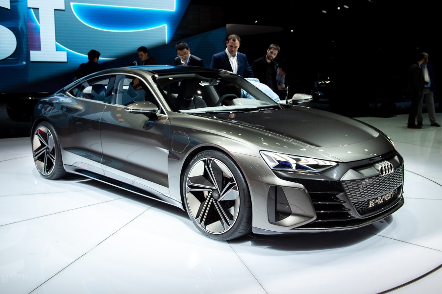 Audi E-Tron GT is displayed during the second press day at the 89th Geneva International Motor Show