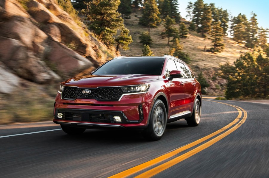 2021 Kia Sorento driving on road