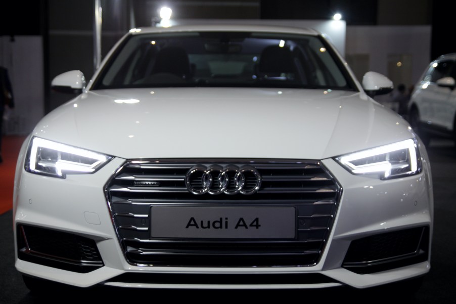 The Audi A4 has shown in the opening of the Indonesia International Motor Show (IIMS) 2019 at Jakarta International Expo