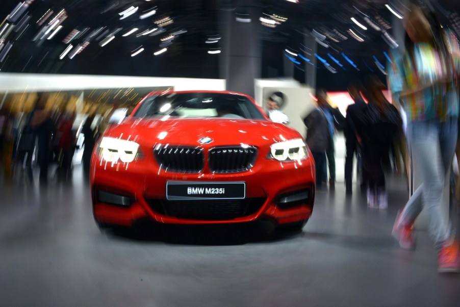 A BMW M235i is displayed during the 16th Shanghai International Automobile Industry Exhibition