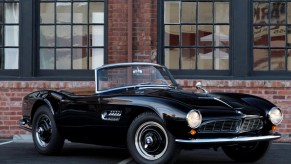 A black 1957 BMW 507 Series II