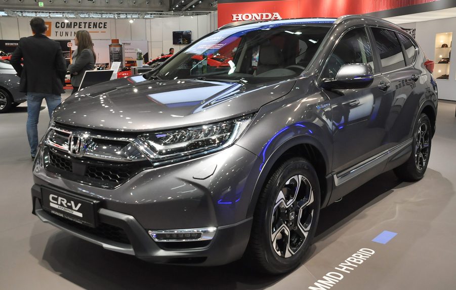 A 2020 Honda CR-V on display