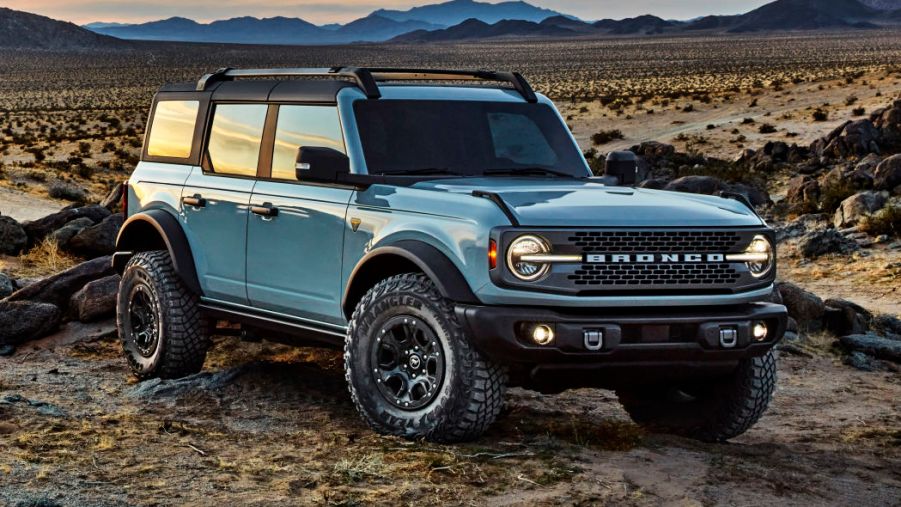 2021 Ford Bronco off-roading in sand