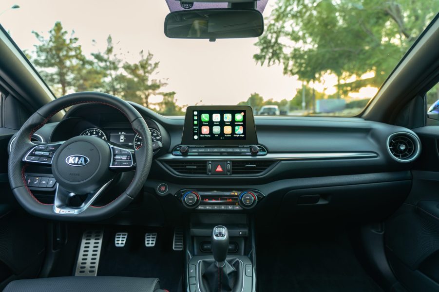 A look at the interior of the 2021 Kia Forte GT