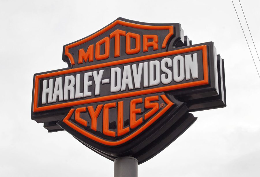 A sign for a Harley-Davidson