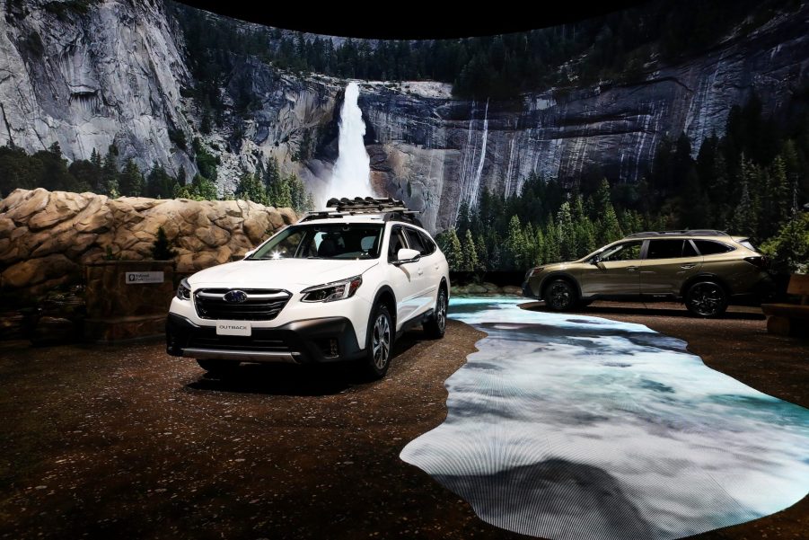 2020 Subaru Outback XT vehicles are on display at the 112th Annual Chicago Auto Show