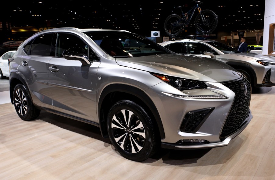 A silver Lexus NX sits on display at the Annual Chicago Auto Show