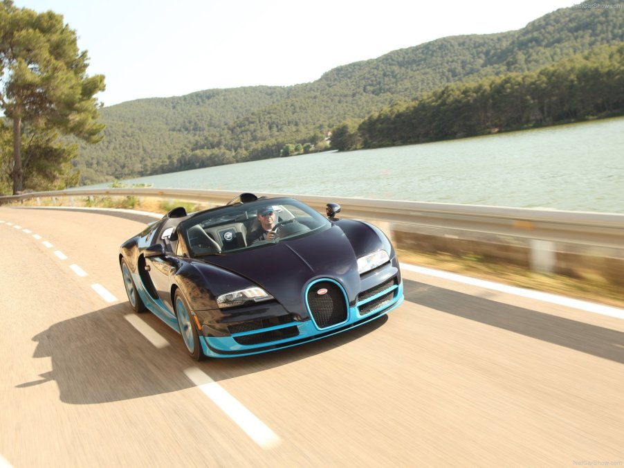 An image of a Bugatti Veyron Grand Sport Vitesse out on the road.