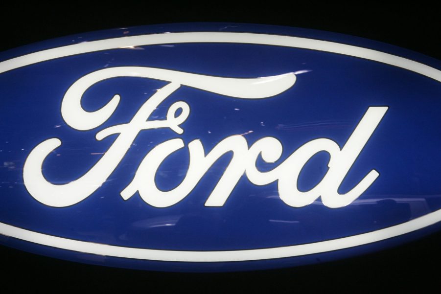 Close up on the Ford logo