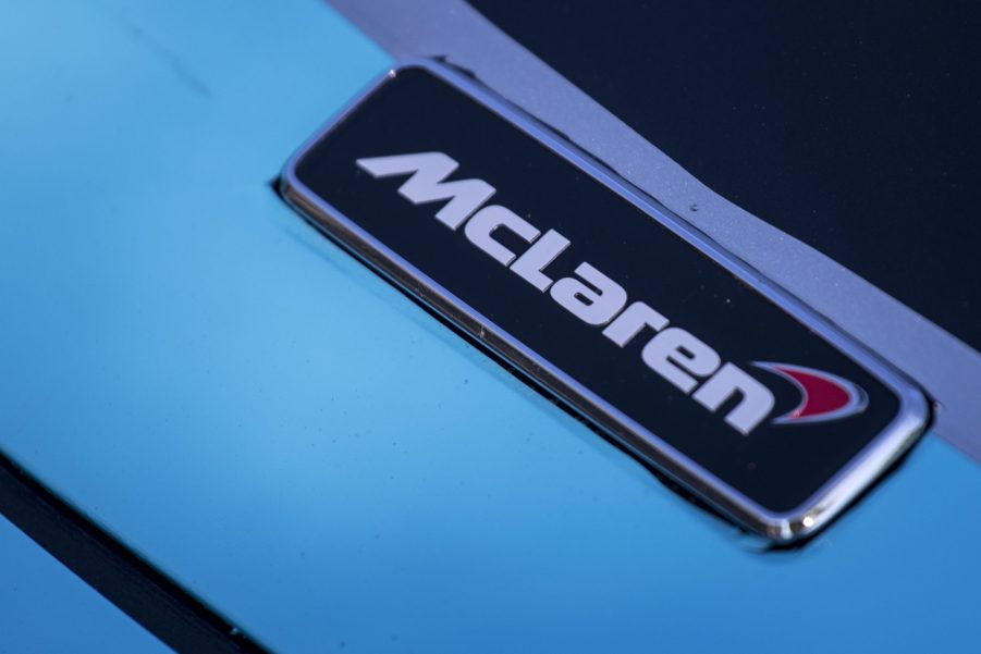 McLaren logo on a vehicle