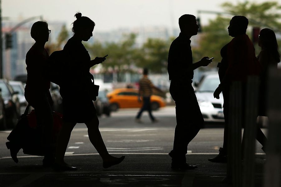 Pedestrians in the shadows