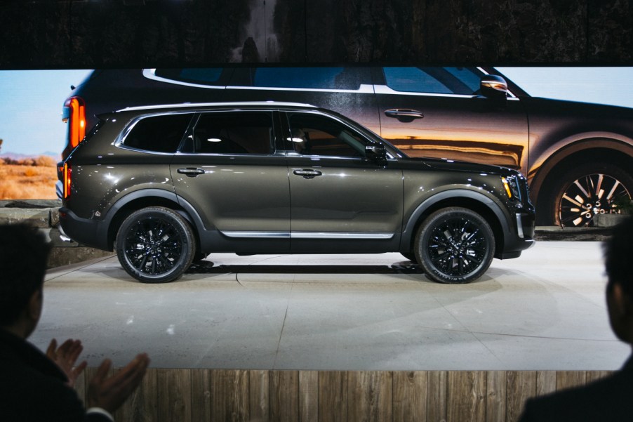 A Kia Telluride SUV at an event