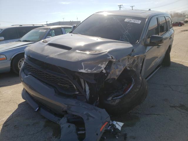 An image of a crashed Dodge Durango Hellcat at a Copart lot.