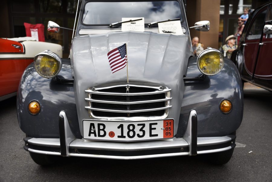 A 1986 Citroen on display at a classic car show in Santa Fe, New Mexico on the Fourth of July