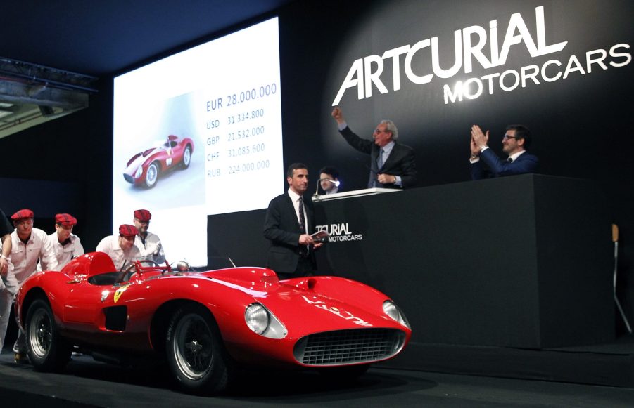 A red Ferrari up for auction