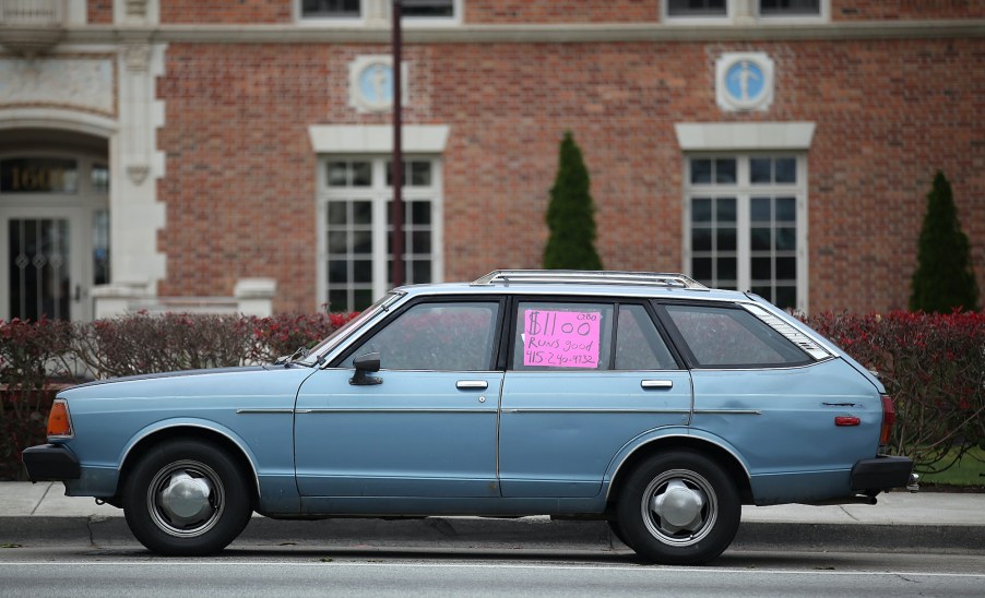 A used car for sale on the street