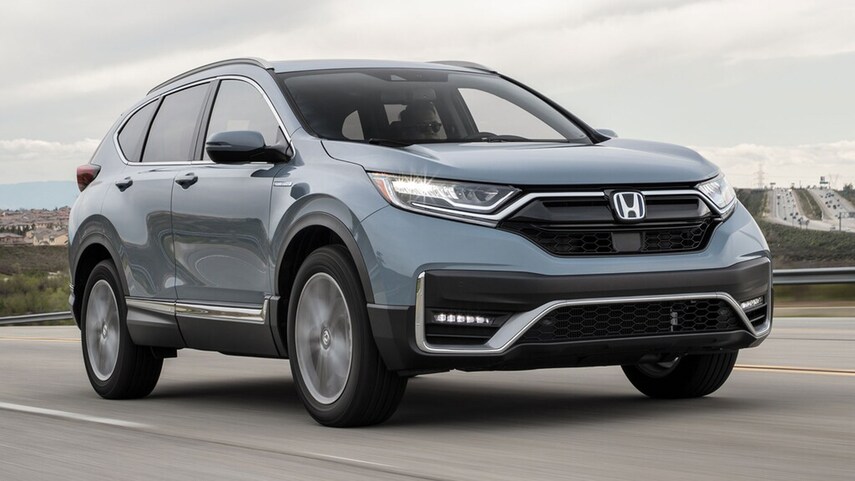 The 2021 Honda CR-V Hybrid on display