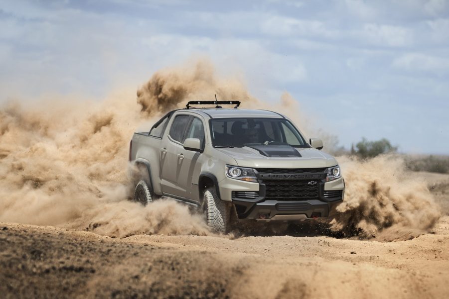 2022 Chevy Colorado ZR2 in the desert named one of the best off-road trucks