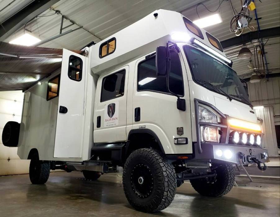 The modified Isuzu overland camper