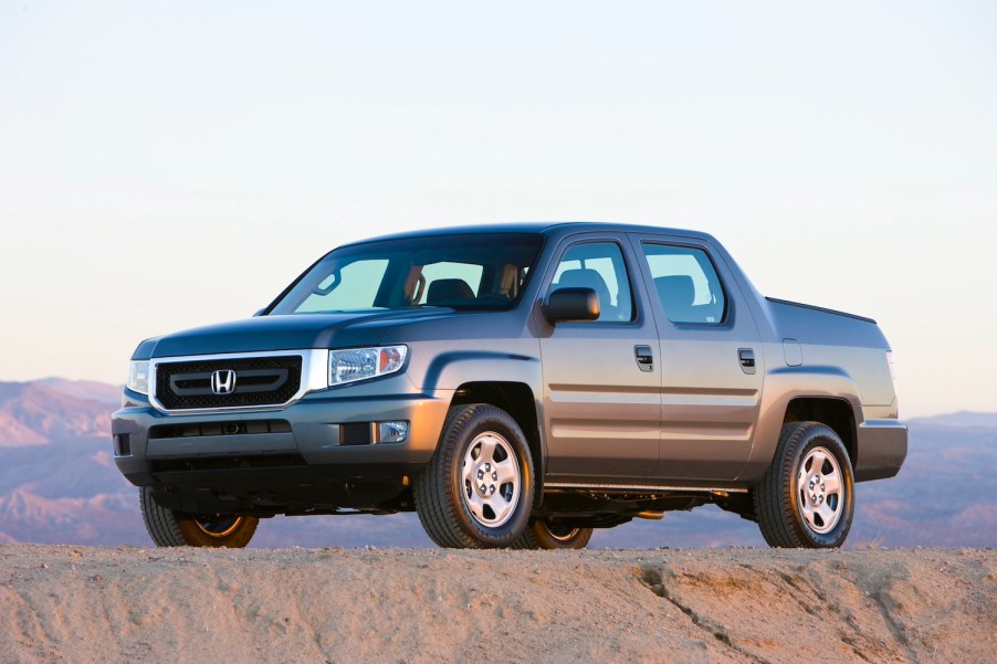 A 2011 Honda Ridgeline parked outdoors, the 2011 Ridgeline is one of the worst used trucks most likely to have paint problems