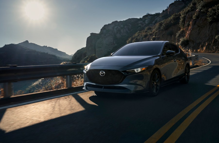 2021 Mazda3 driving on a road