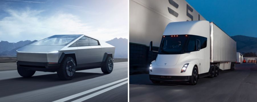 The Tesla Cybertruck and the Tesla Semi