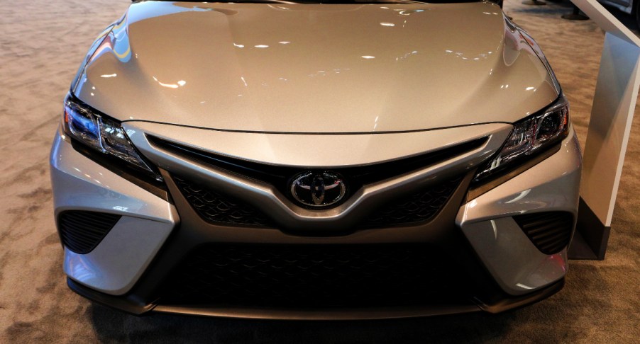 Toyota Camry Hybrid is on display at the 112th Annual Chicago Auto Show at McCormick Place in Chicago, Illinois on February 7, 2020.