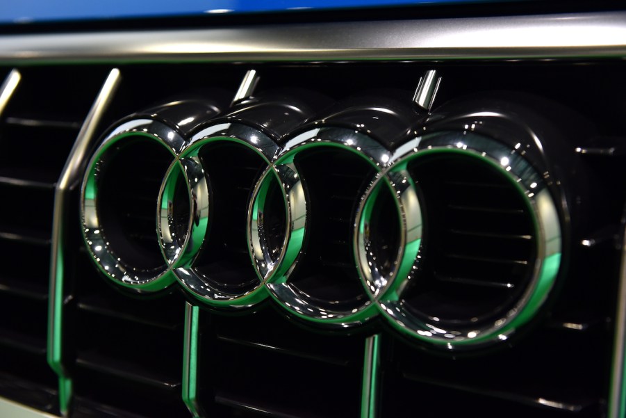 An Audi badge