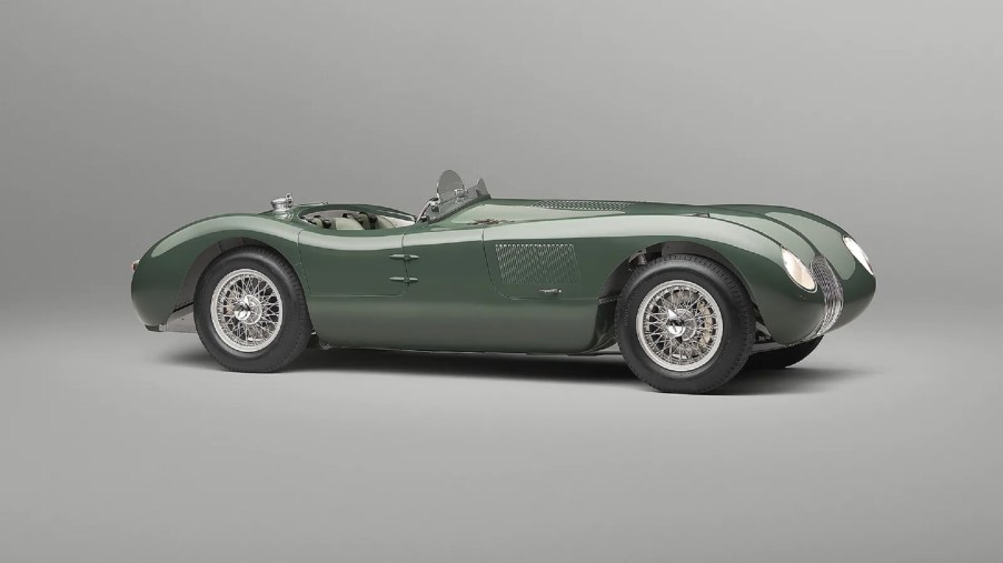 A green Jaguar C-Type Continuation