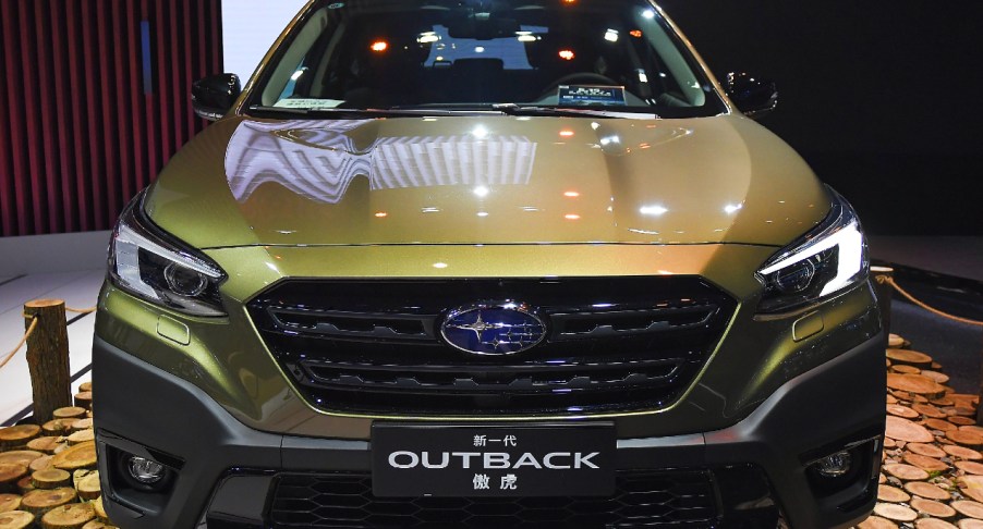 The Subaru Motor Outback car is on displayed during the 19th Shanghai International Automobile Industry Exhibition, also known as Auto Shanghai 2021, at National Exhibition and Convention Center (Shanghai) on April 23, 2021 in Shanghai, China.