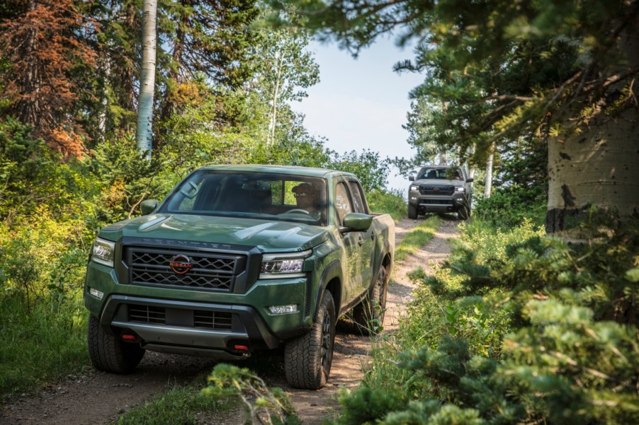 A 2022 Nissan Frontier like this one was tested by Car and Driver