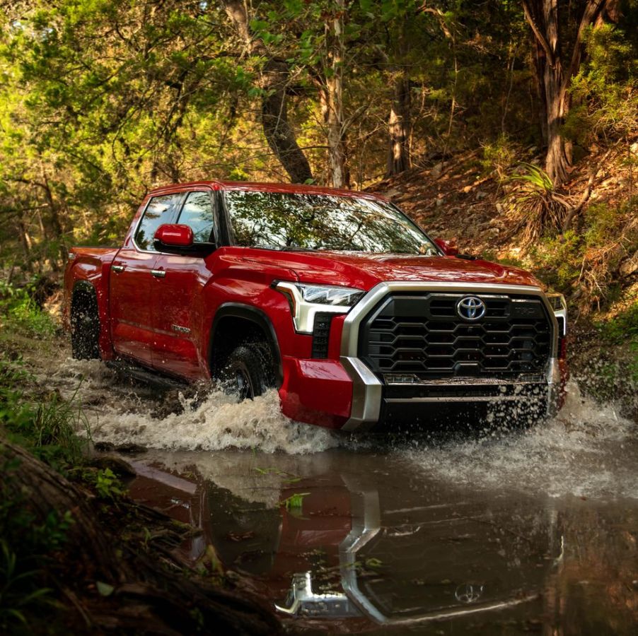 2022 Toyota Tundra splashing through water