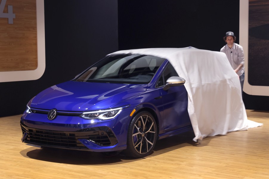 2022 Volkswagen Golf GTI on display in Chicago