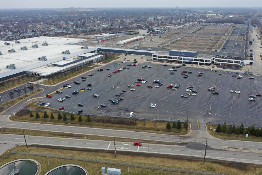 Aerial view of an engine plant in Flat Rock, Michigan