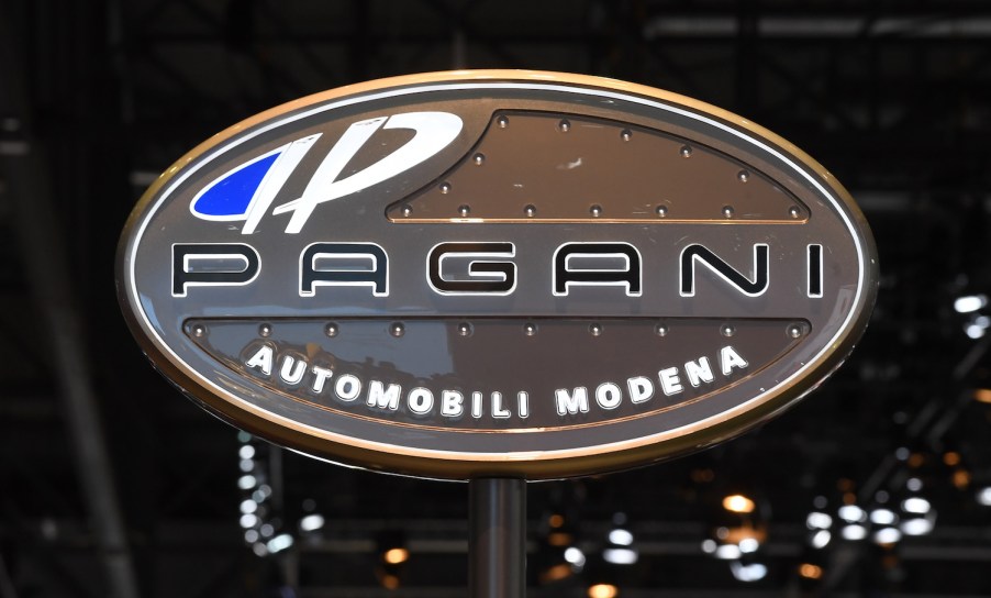 The Pagani Logo at the Geneva International Motor Show