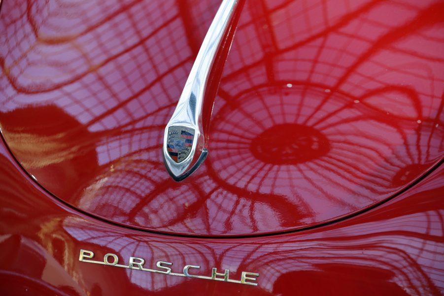 Porsche 356A on display in Paris