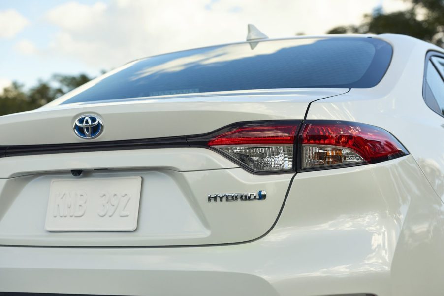 2022 Toyota Corolla Hybrid rear badge