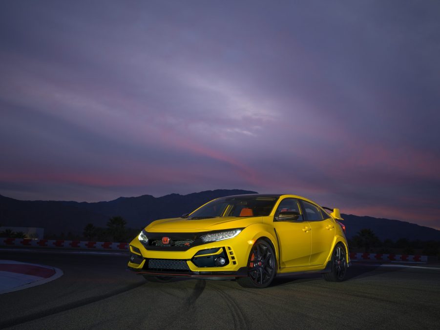 A Phoenix Yellow 2021 Honda Civic Type R