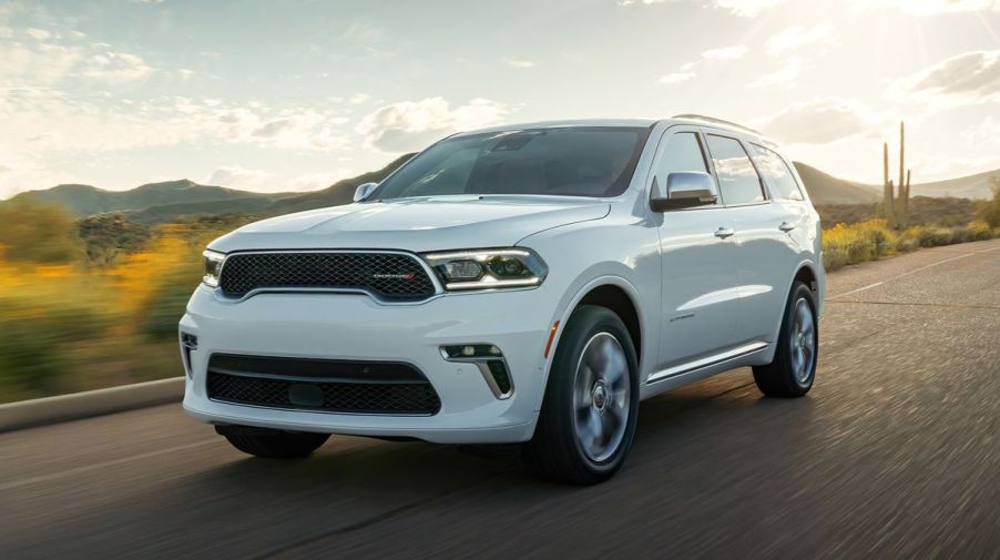 The 2022 Dodge Durango on the track