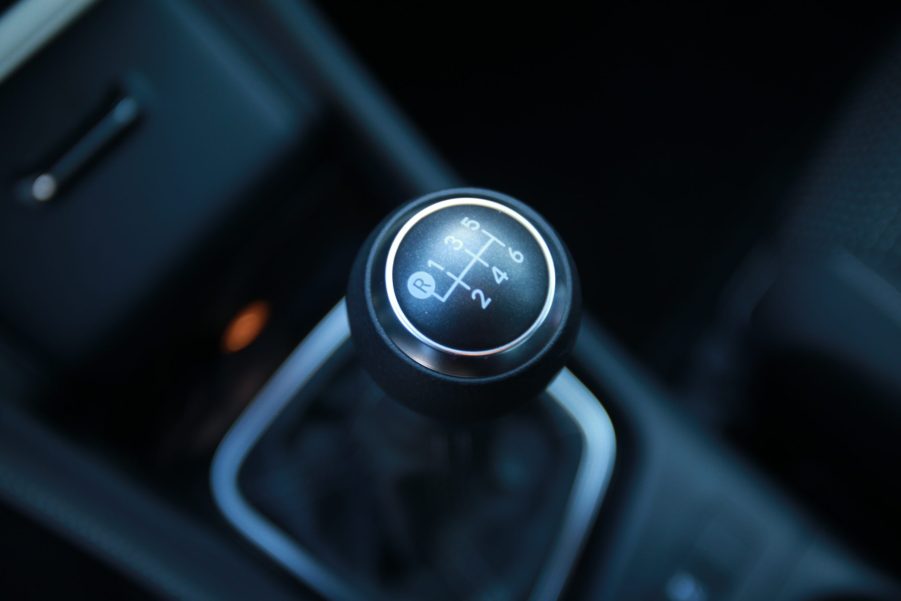 Manual transmission in car