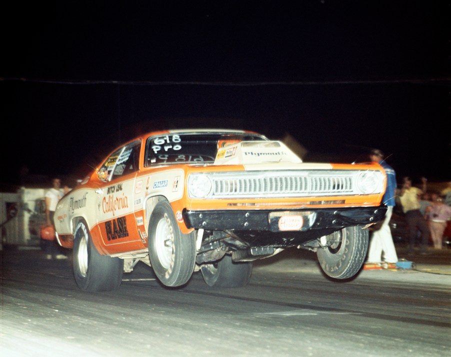 Plymouth Duster competing at AHRA