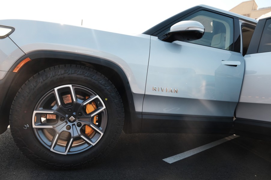 This 2022 Rivian R1T electric truck trounces the Dodge Charger Hellcat Redeye SRT | Spencer Platt/Getty Images