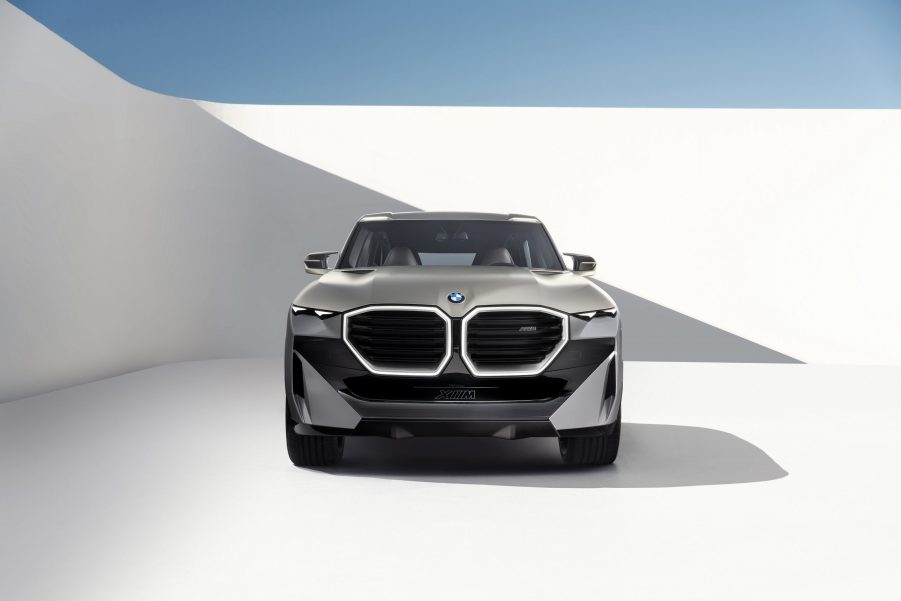 The front view of the gray BMW Concept XM