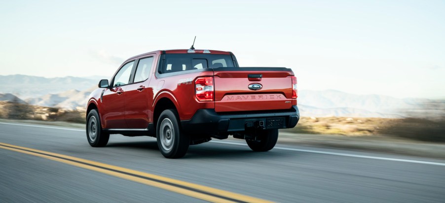 2022 Ford Maverick rolling down the road