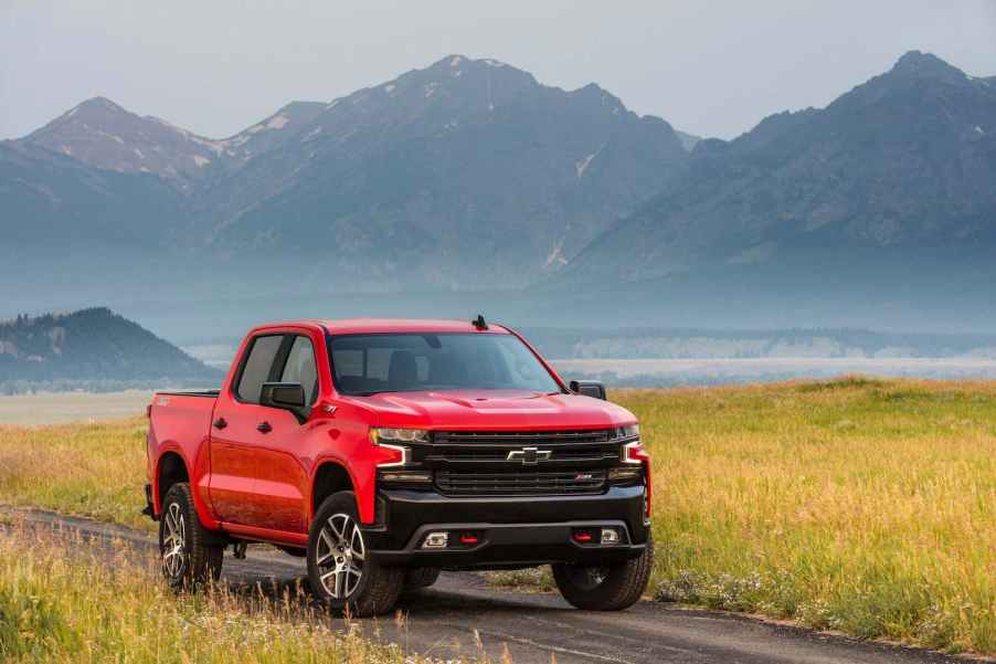 2022 Chevy Silverado LT Trail Boss on a gravel road