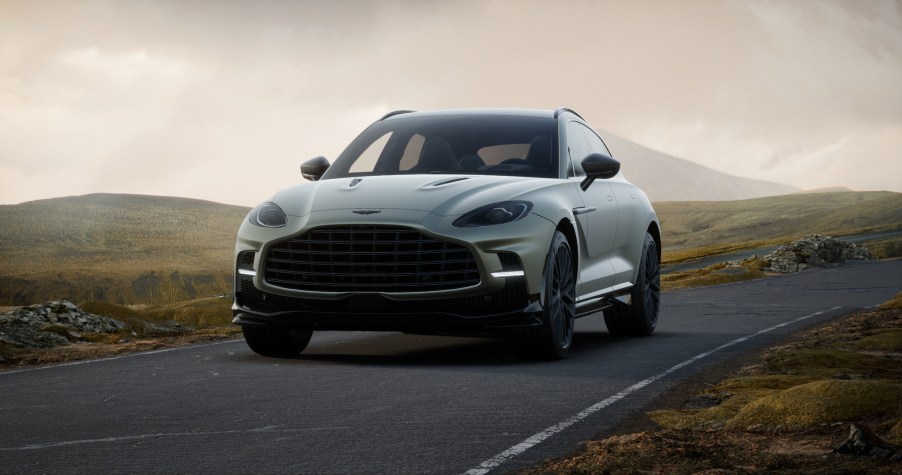 A green Aston Martin DBX707 SUV, how much is a new Aston Martin SUV?